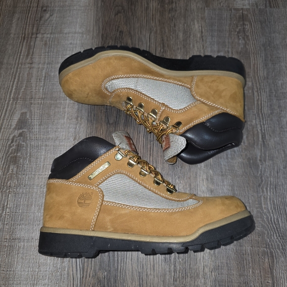 Timberland Wheat Leather Waterproof Field Tan Brown Work Boot Shoes Men Size 8 - Picture 1 of 10